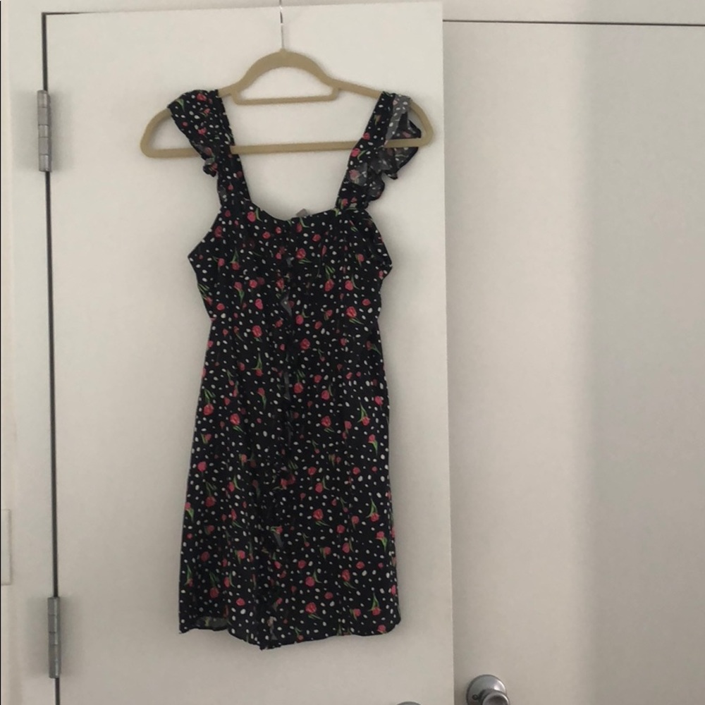 ASOS rose print strapless sundress